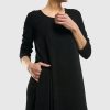 ALEMBIKA Sabrina A-Line Dress, Black