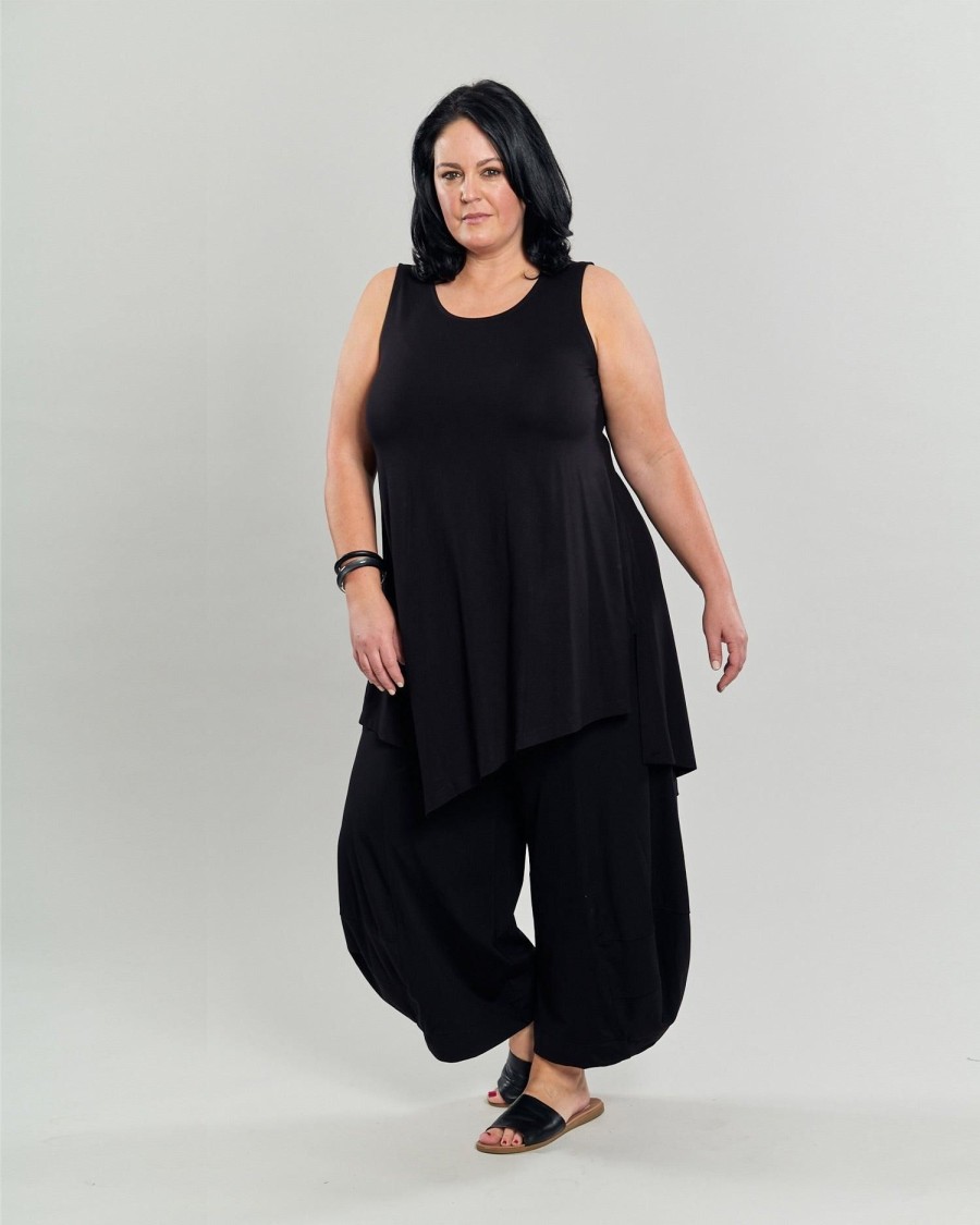 ALEMBIKA Ani Sleeveless Tunic Top, Black