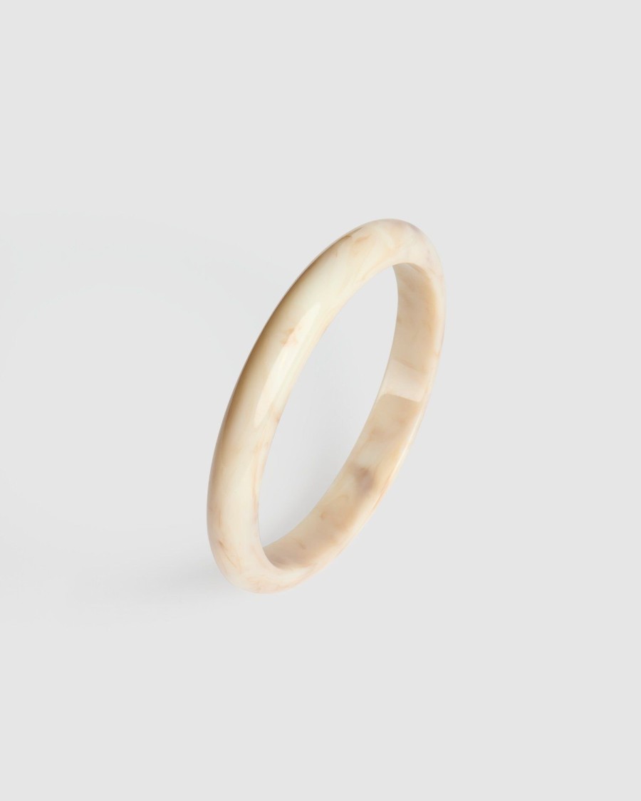 ALEMBIKA Rounded Bangle Bracelet, Oat