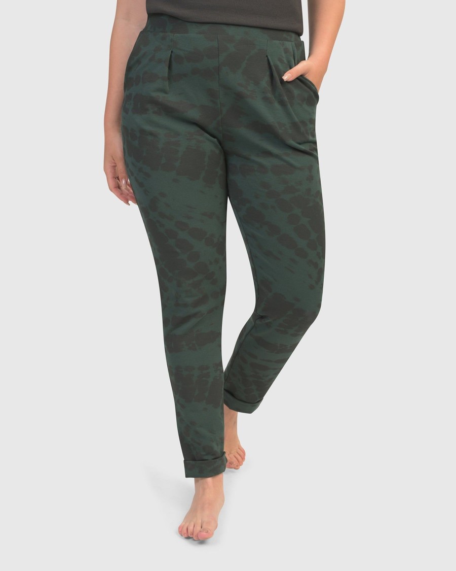 ALEMBIKA Exhale Jogger Pants, Forest Tie-Dye