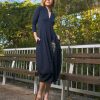 ALEMBIKA Laurel Cocoon Dress, Navy