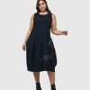 ALEMBIKA Urban Sleeveless Cocoon Dress, Navy