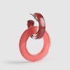 ALEMBIKA Circle Duet Earrings, Coral