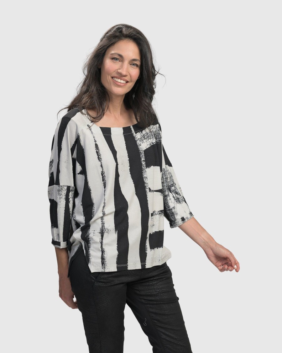 ALEMBIKA Charisma, Cutaway Boxy Top, Grunge