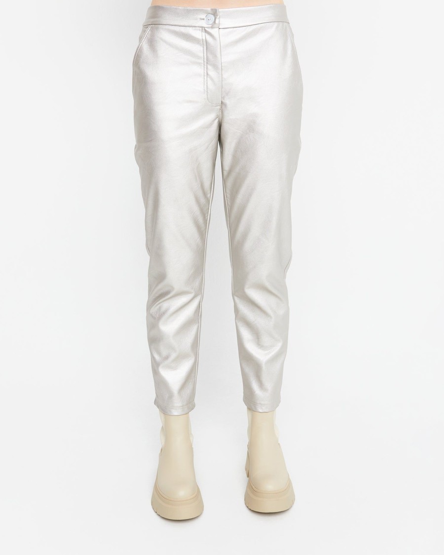 ALEMBIKA Ozai N Ku Metallic Pants, Gloss