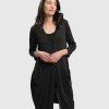 ALEMBIKA Essential Draped Cocoon Jacket, Charcoal