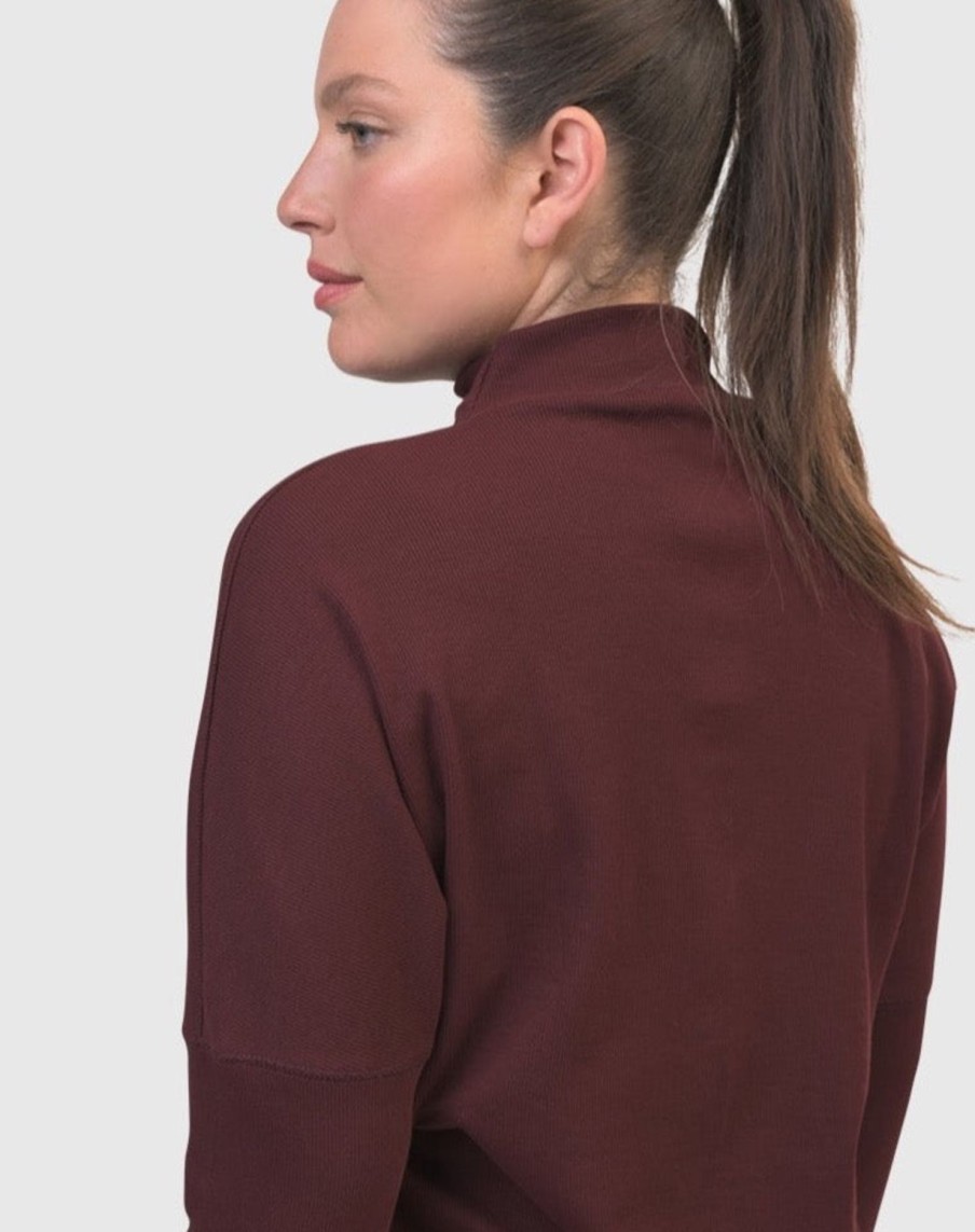 ALEMBIKA Zen Drawstring Sweatshirt, Wine