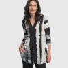 ALEMBIKA Charisma V Neck Tunic Top, Grunge