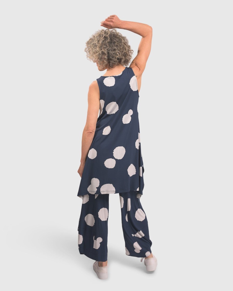 ALEMBIKA Trapeze Tank Tunic, Navy