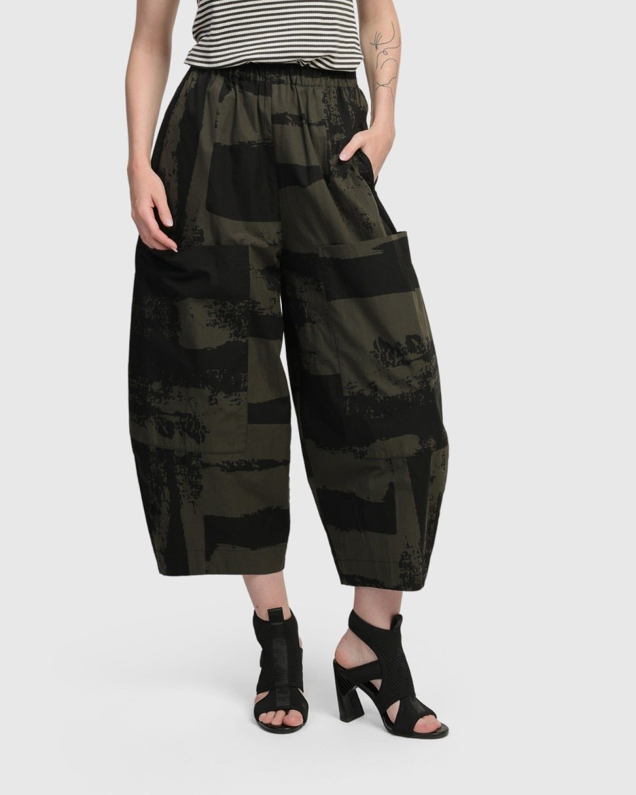 ALEMBIKA Urban Origami Barrel Pants, Khaki