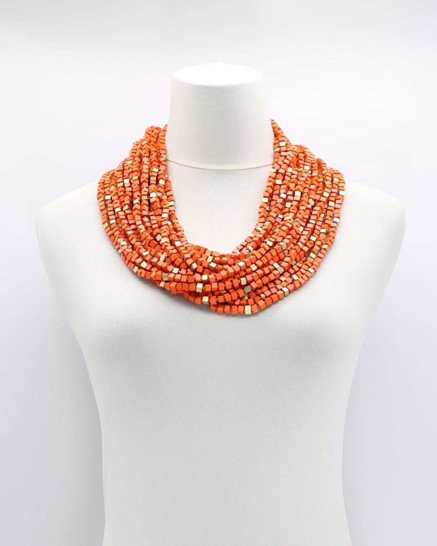 ALEMBIKA Next Pashmina Necklace, Orange