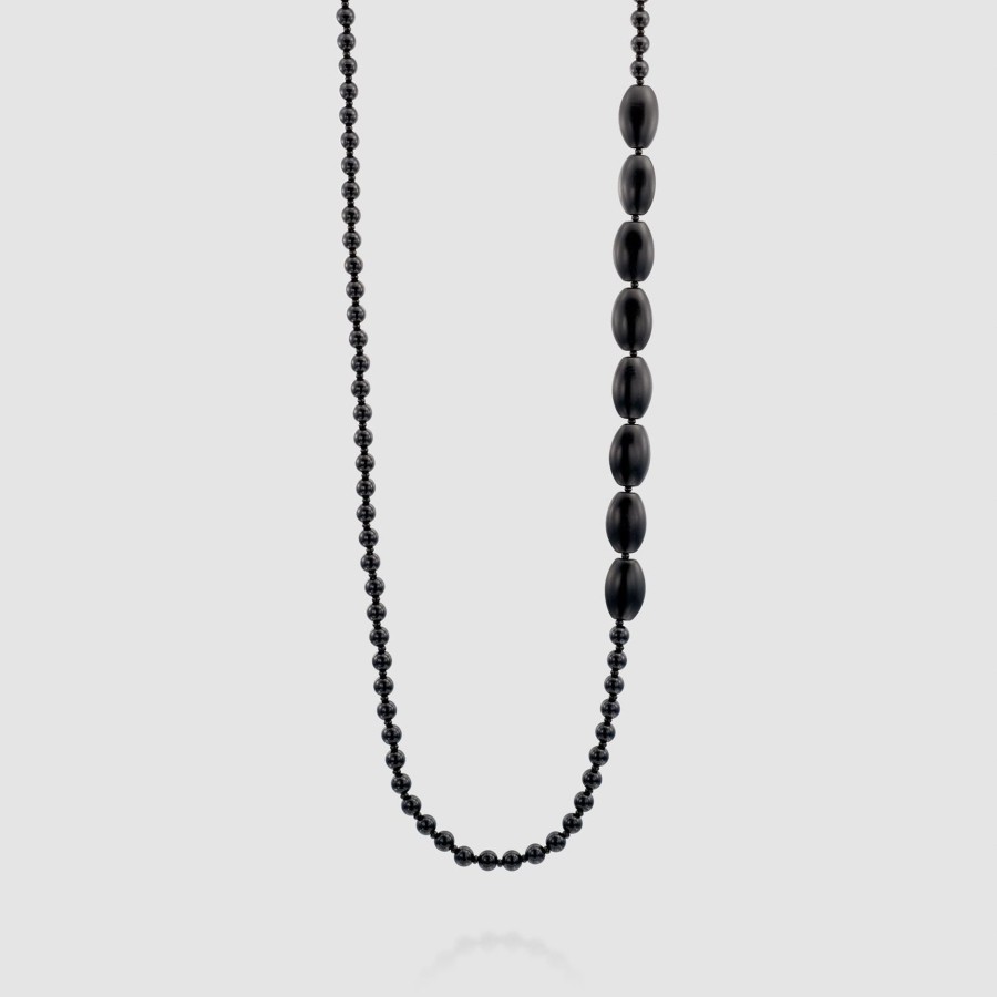 ALEMBIKA Catania Bead Necklace, Black