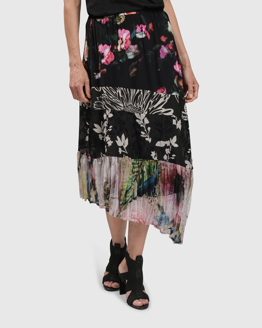 ALEMBIKA Adaline Tiered Maxi Skirt, Mix