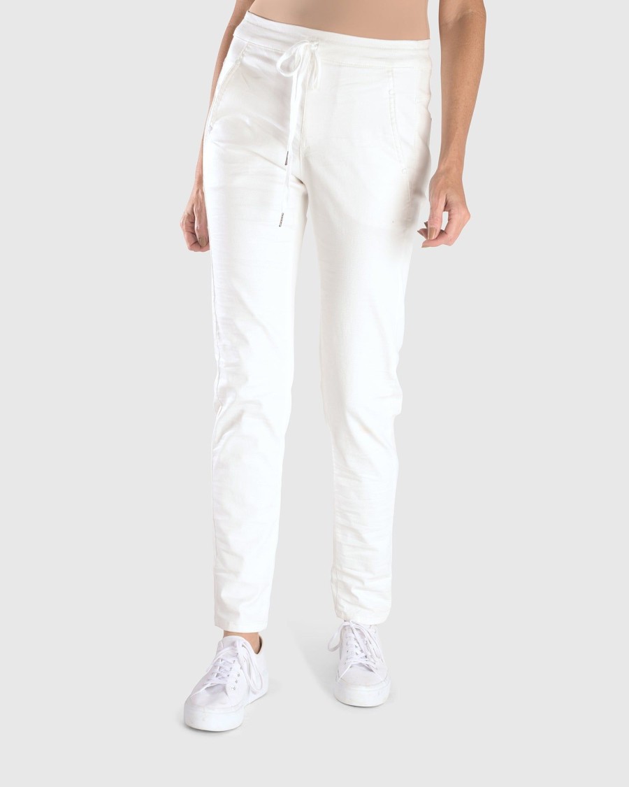 ALEMBIKA Snake Iconic Stretch Jeans, White