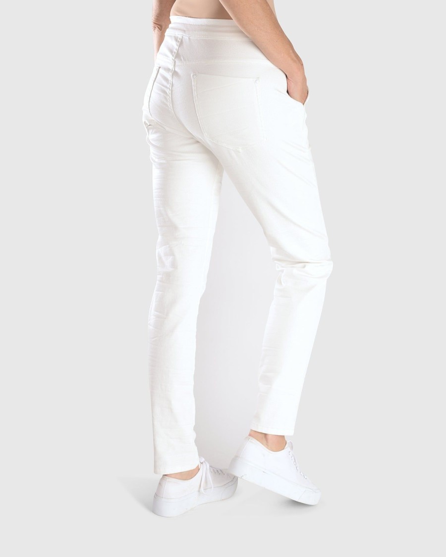 ALEMBIKA Snake Iconic Stretch Jeans, White