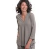 ALEMBIKA Essential Linen V-Neck Top, Sage