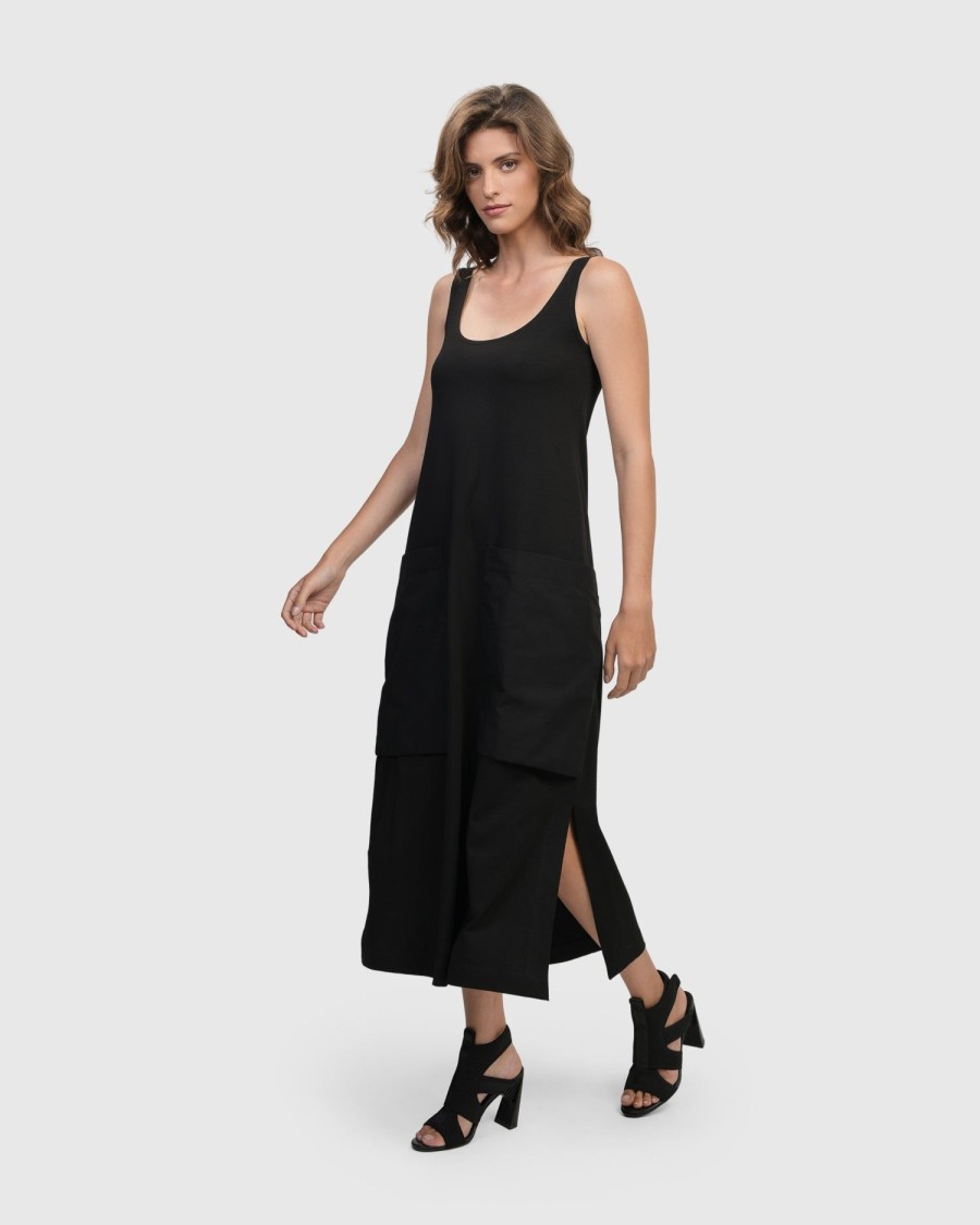 ALEMBIKA Urban Maxi Tank Dress, Black