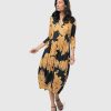 ALEMBIKA Island Cocoon Dress, Gold