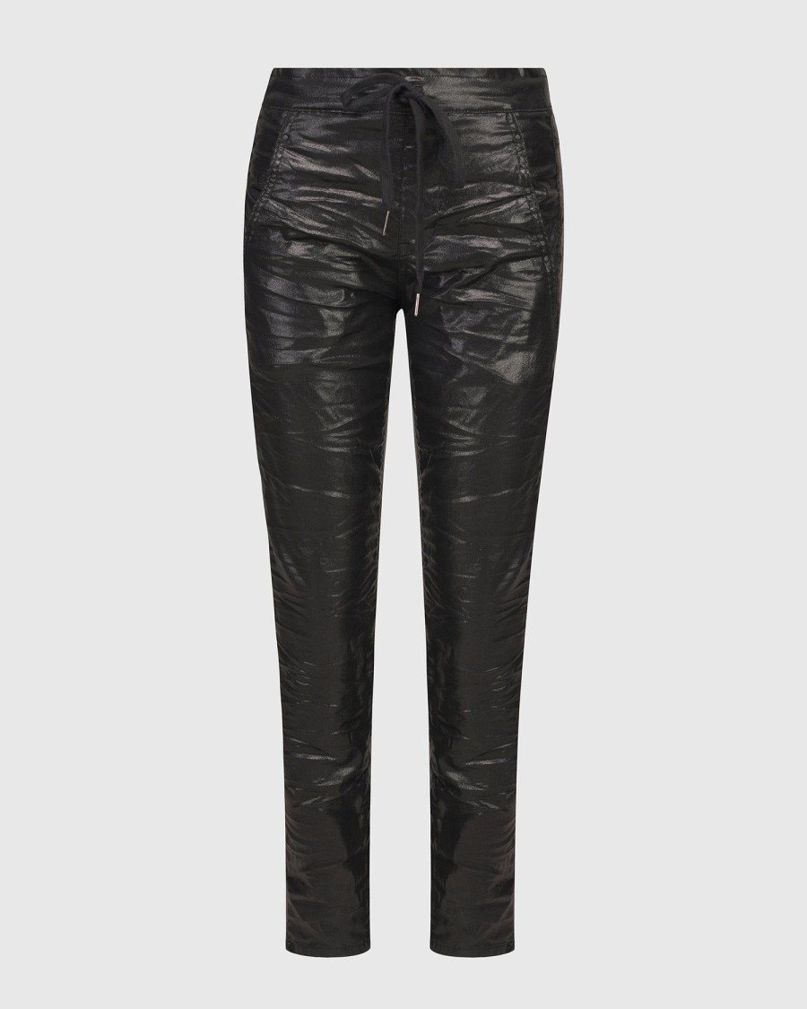 ALEMBIKA Iconic Stretch Jeans, Metallic Black