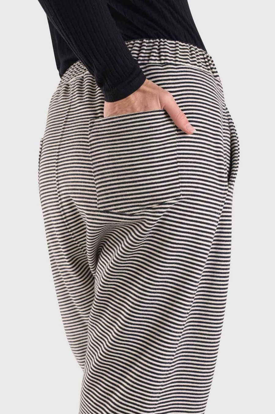 ALEMBIKA Urban French Terry Trousers, Stripe