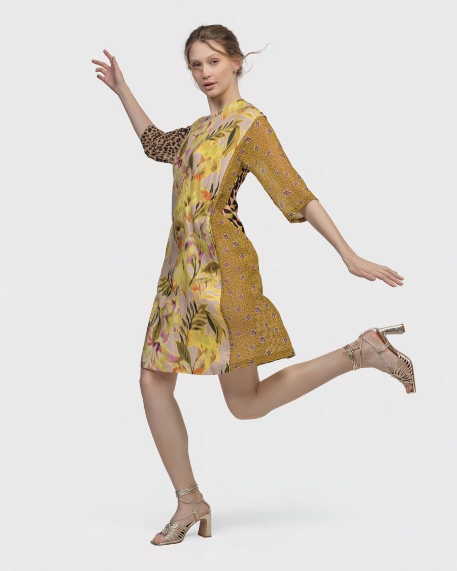 ALEMBIKA Fleur De Lis Shift Dress, Lilly