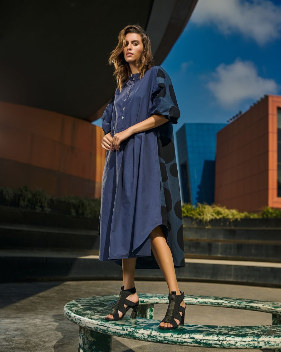 ALEMBIKA Urban Vista Caftan Dress, Navy