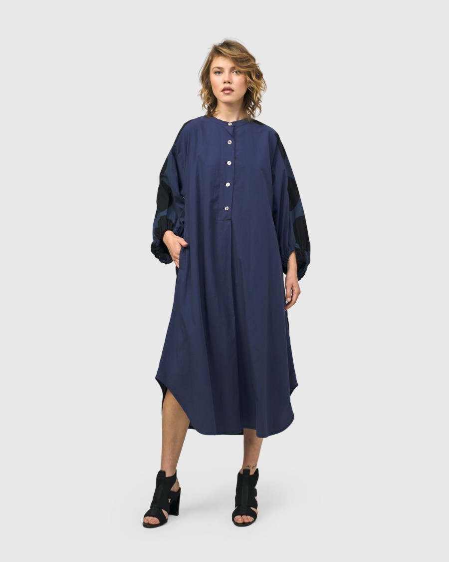 ALEMBIKA Urban Vista Caftan Dress, Navy