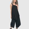 ALEMBIKA Essential Asymmetrical Tunic Tank Top, Black