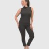 ALEMBIKA Asana High-Neck Top, Charcoal