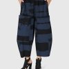 ALEMBIKA Urban Codex Barrel Pants, Navy