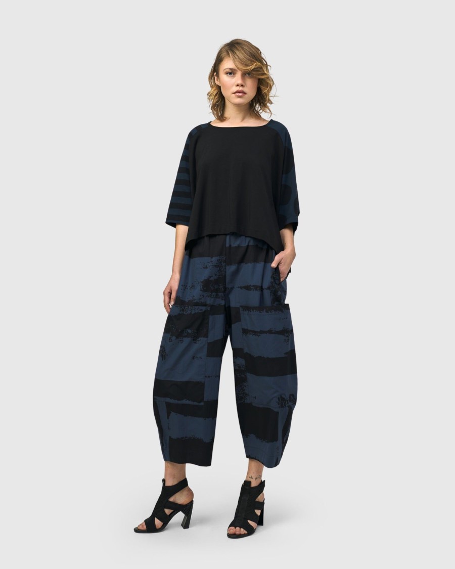 ALEMBIKA Urban Codex Barrel Pants, Navy