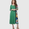 ALEMBIKA Forget-Me-Not A-Line Maxi Dress, Garden