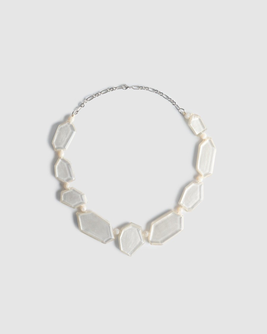 ALEMBIKA Glory Faceted Bead Necklace, Frost