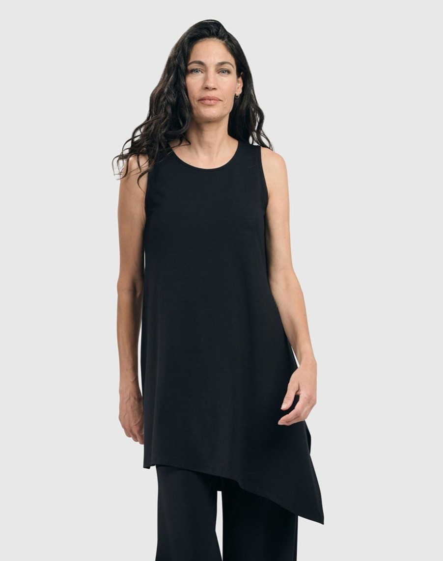 ALEMBIKA Essential Sleeveless Tunic Top, Black