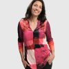 ALEMBIKA Sunset Strip V Neck Pullover, Magenta