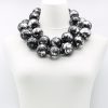 ALEMBIKA Giant Bead Necklace, Silver