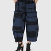 ALEMBIKA Urban Codex Barrel Pants, Navy