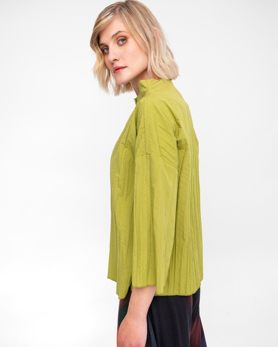 ALEMBIKA Ozai N Ku Pleated Crinkle Funnel Top, Olive