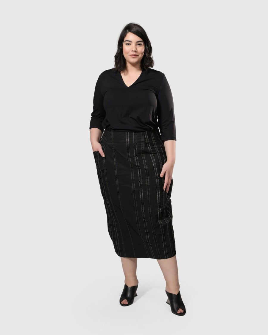 ALEMBIKA Urban Kate Topstitched Skirt, Trails