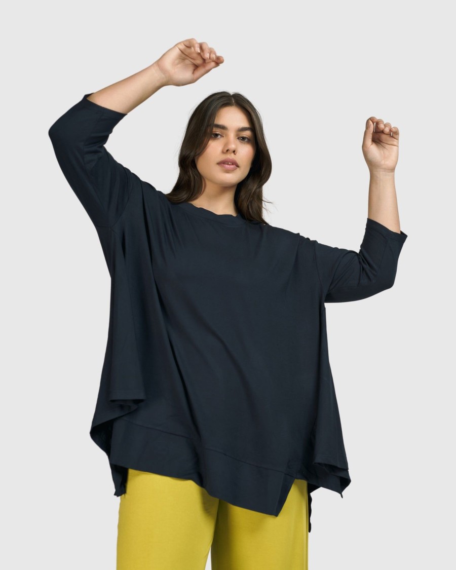 ALEMBIKA Essential Oversized Trapeze Top, Ocean