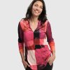 ALEMBIKA Sunset Strip V Neck Pullover, Magenta