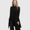 ALEMBIKA Essential Hi-Lo Button Down Top, Black