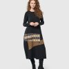 ALEMBIKA Sycamore Cocoon Dress, Coffee