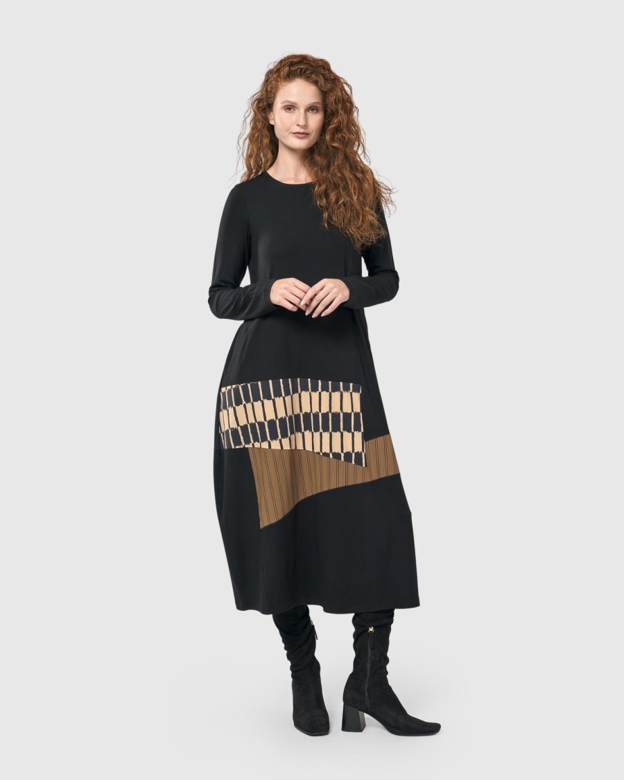 ALEMBIKA Sycamore Cocoon Dress, Coffee