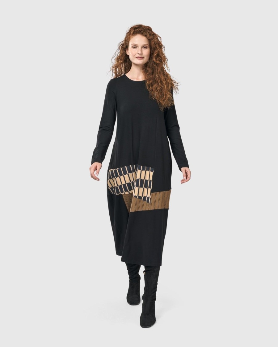 ALEMBIKA Sycamore Cocoon Dress, Coffee