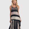 ALEMBIKA Charlie Crinkle Tank Dress, Stripe