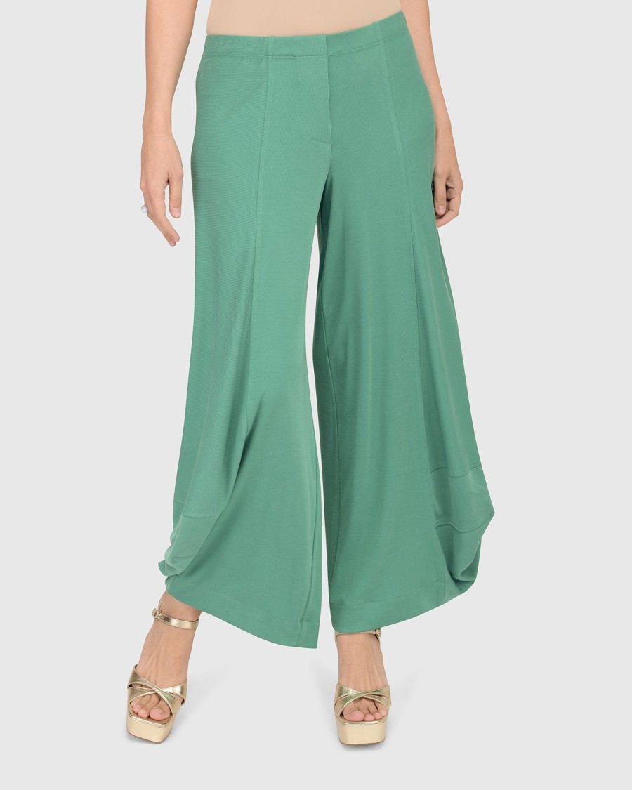 ALEMBIKA Essential Go-To Cupro Punto Pants, Seafoam