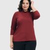 ALEMBIKA Essential Mockneck Top, Plum